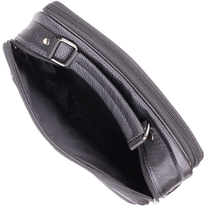 Сумка мужская с ручкой для переноса в руке из натуральной кожи Vintage 23029 Черный