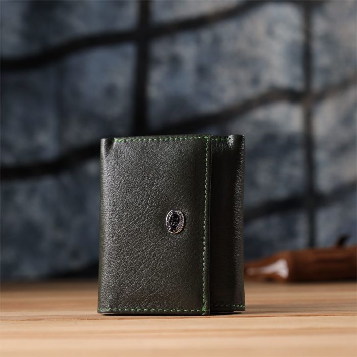 Женский миниатюрный кошелек из натуральной кожи ST Leather 23083 Зеленый