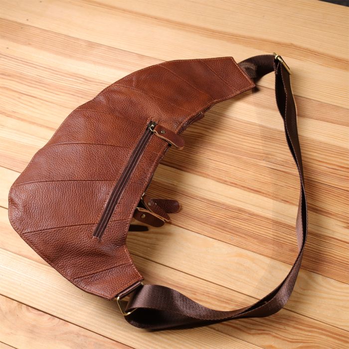 Мужская сумка через плечо из натуральной кожи Vintage 22960 Коричневый