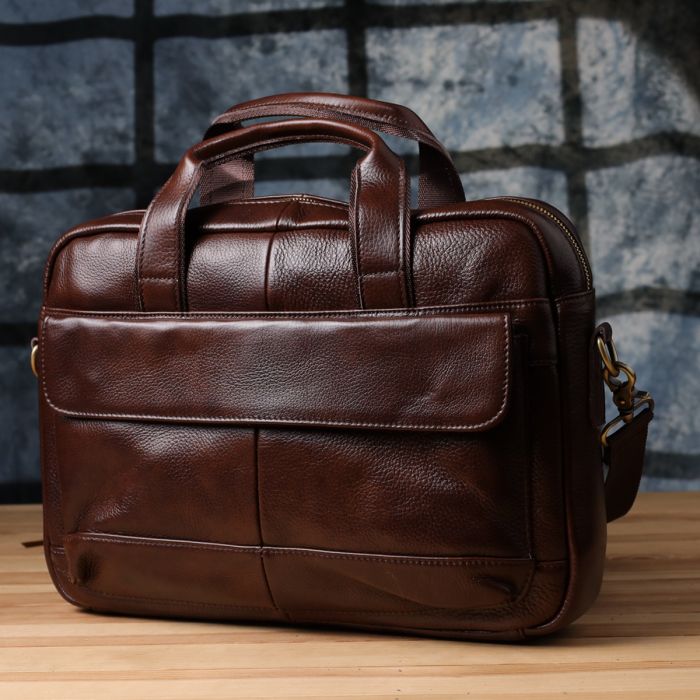 Портфель для мужчин из натуральной кожи Vintage 23040 Коричневый