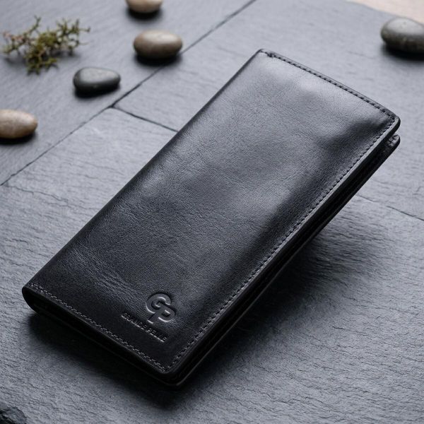 Вертикальное кожаное портмоне унисекс GRANDE PELLE 11556 Синий