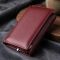 Симпатичный женский кошелек в три сложения из натуральной кожи ST Leather 19470 Бордовый