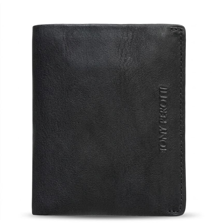Мужское портмоне Tony Perotti Varsavia из натуральной кожи 3480 nero (90082) Черное
