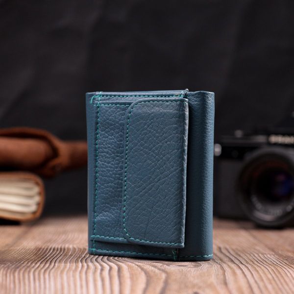 Маленький кошелек для женщин из натуральной кожи ST Leather 19501 Бирюзовый