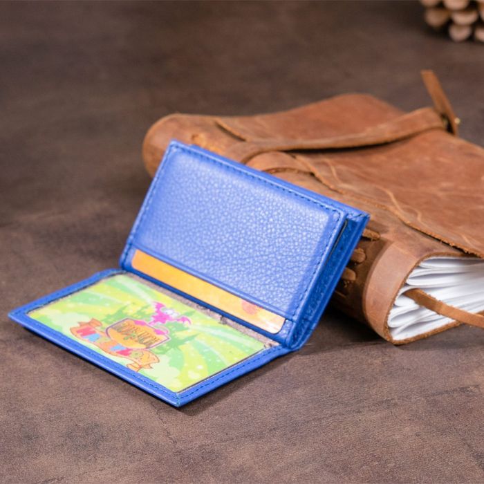 Визитница-книжка ST Leather 19219 Синяя