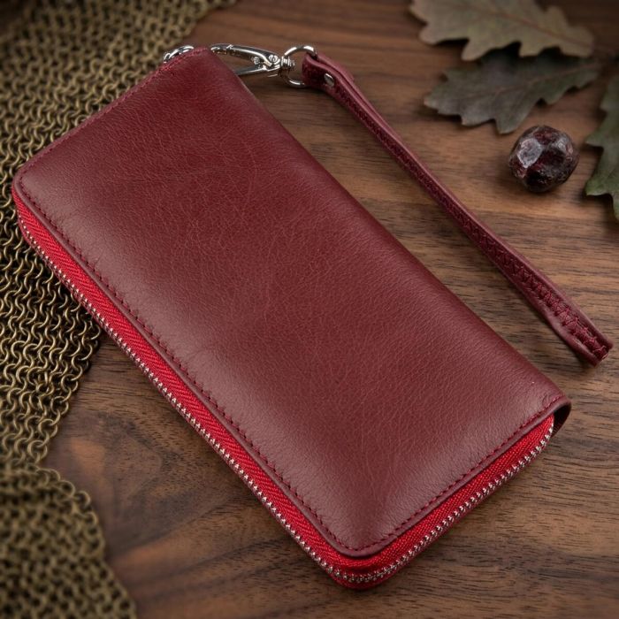 Универсальный клатч-кошелек для женщин ST Leather 18935 Темно-красный