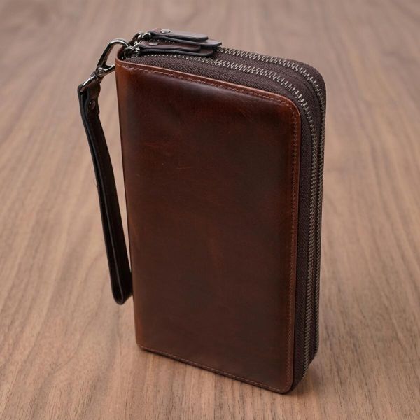 Мужской клатч из натуральной кожи Vintage 23064 Коричневый