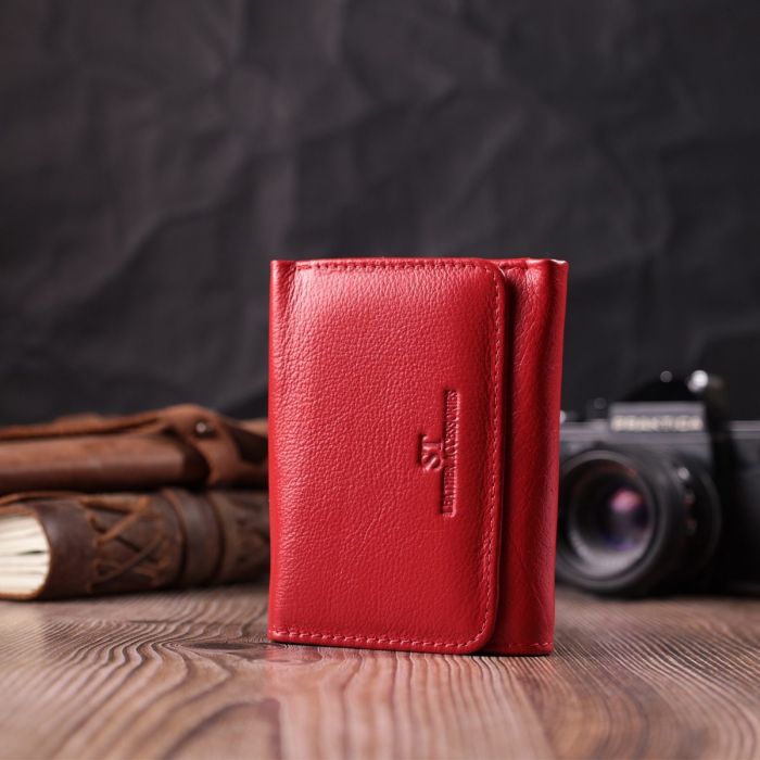 Кожаный яркий кошелек для женщин ST Leather 22505 Красный