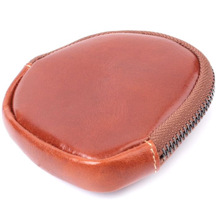 Компактный кошелек для монет из натуральной кожи Vintage sale_15080 Коричневый