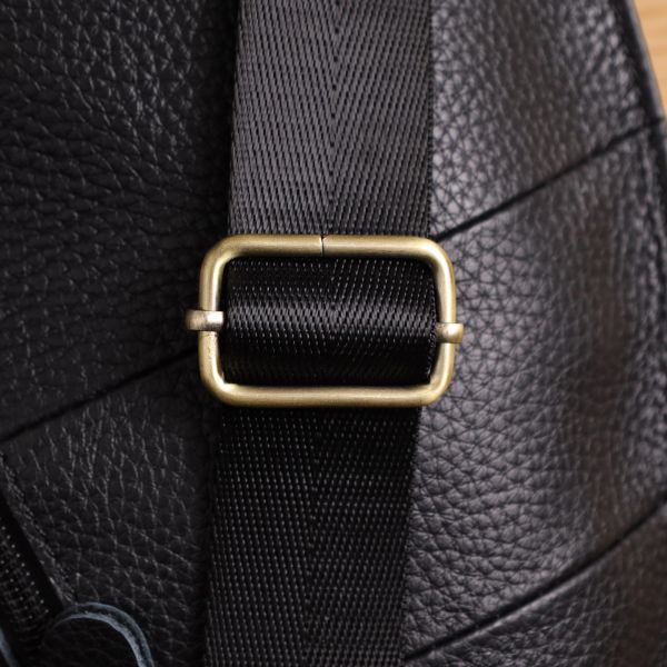 Сумка для мужчин с большим количеством карманов из натуральной кожи Vintage 22957 Черный