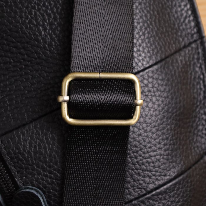 Сумка для мужчин с большим количеством карманов из натуральной кожи Vintage 22957 Черный