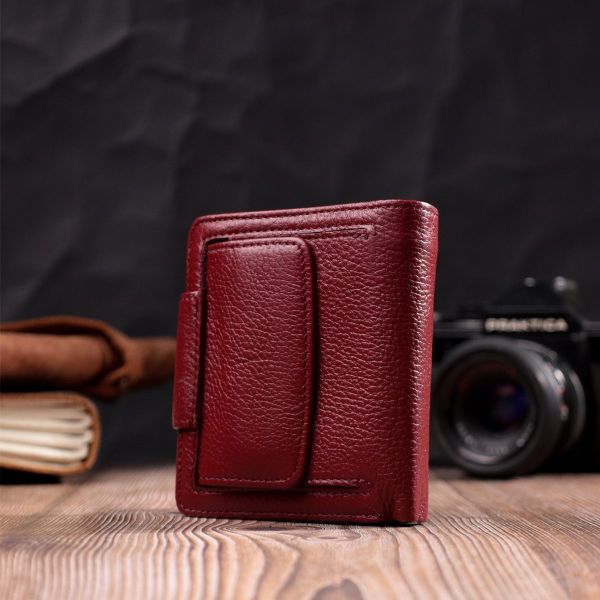 Женский кошелек вертикального типа из натуральной кожи ST Leather 22452 Бордовый