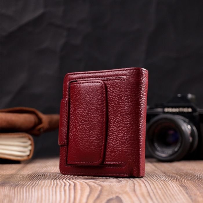 Женский кошелек вертикального типа из натуральной кожи ST Leather 22452 Бордовый