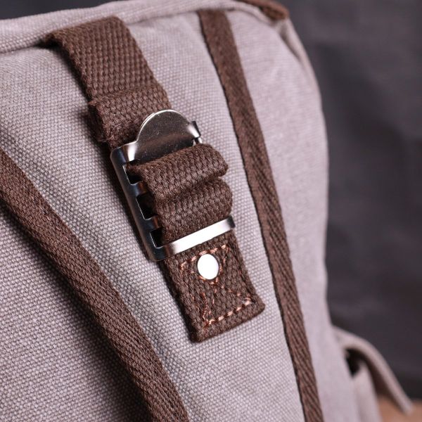 Оригинальная сумка через плечо из плотного текстиля Vintage 22442 Серый