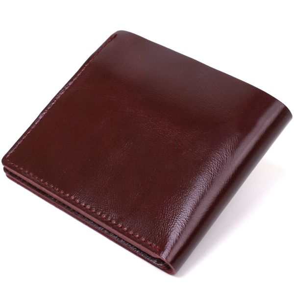 Кожаное стильное портмоне Shvigel 16442 Бордовый