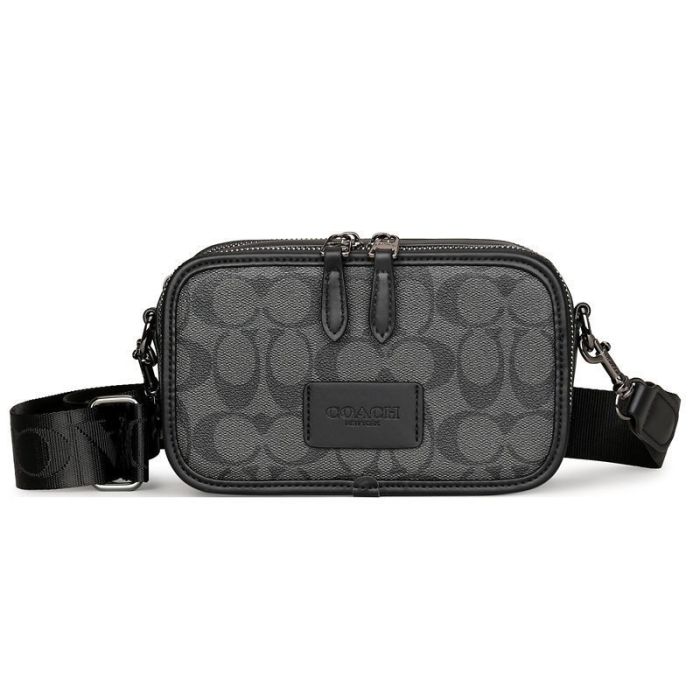 Сумка Coach Charter Slim Crossbody Black/Grey чоловіча
