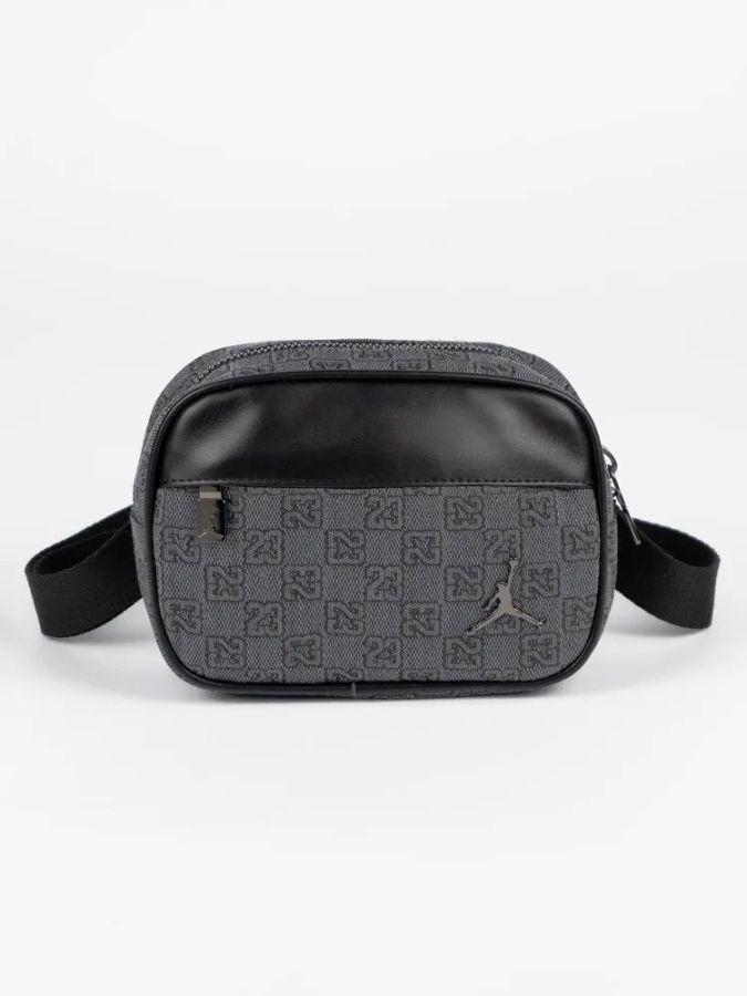 Сумка через плече Jordan Monogram Mini месенджер сірий/чорний