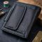Шкіряний стильний гаманець з монетницею зовні ST Leather 19454 Чорний