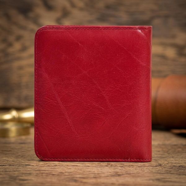 Визитница Tony Perotti из натуральной кожи Italico 2612 rosso (90667) Красная