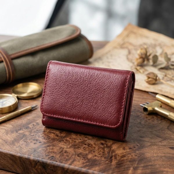 Кожаный интересный кошелек для женщин ST Leather 22507 Бордовый