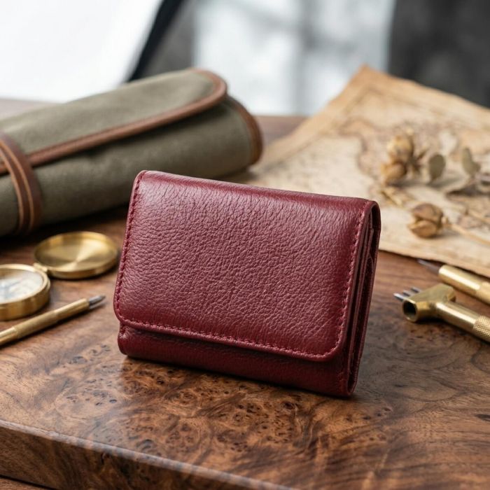 Кожаный интересный кошелек для женщин ST Leather 22507 Бордовый