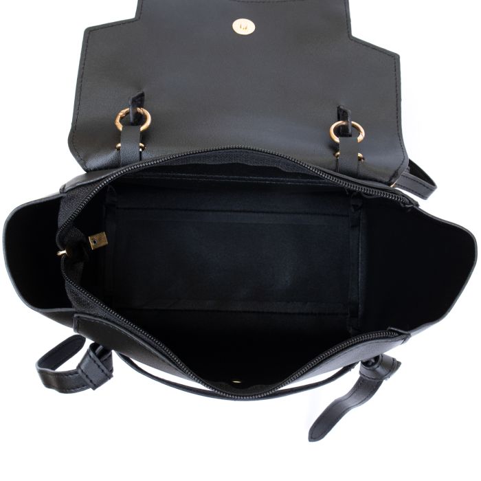 Сумка с клапаном из кожзаменителя Vintage sale_14949 Черная