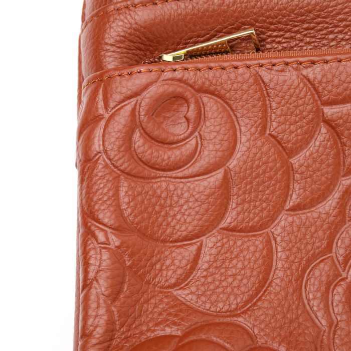 Нежная женская сумка на плечо Vintage sale_15003 кожаная Коричневый
