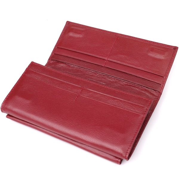 Женский кошелек с карманом для телефона из натуральной кожи ST Leather 23069 Бордовый