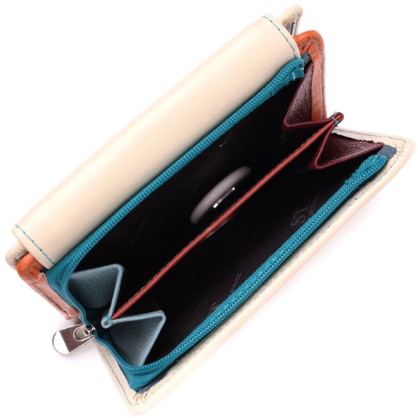 Вместительный кошелек для женщин из натуральной кожи ST Leather 22500 Белый