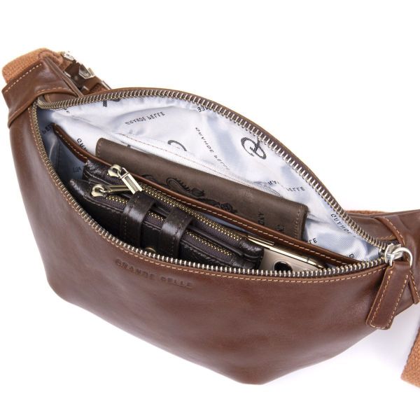 Поясная сумка GRANDE PELLE 11315 Рыжая