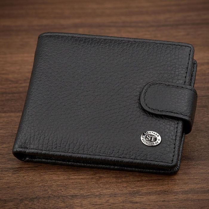 Мужской кошелек ST Leather 18316 (ST114) кожаный Черный