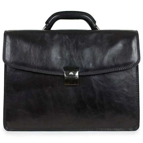 Мужской деловой портфель Tony Perotti 8009/42 nero (90377) Черный