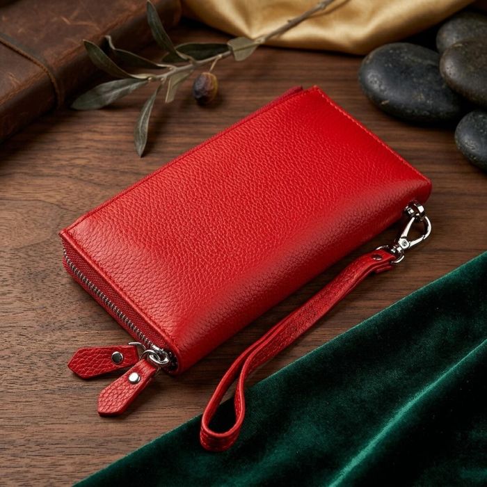 Гаманець жіночий ST Leather 18381 (ST420) багатофункціональний Червоний