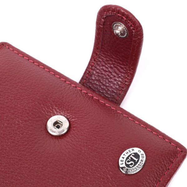 Женский практичный бумажник из натуральной кожи ST Leather 22554 Бордовый