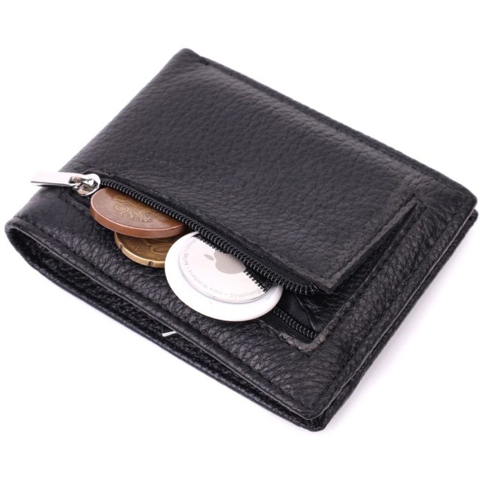 Качественный зажим из натуральной кожи ST Leather 22472 Черный