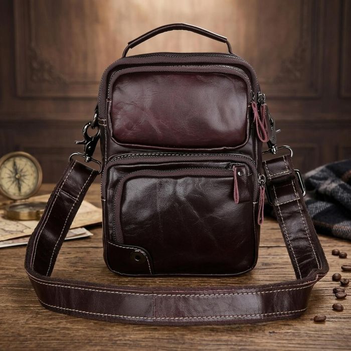 Сумка мужская Vintage 14435 Коричневая