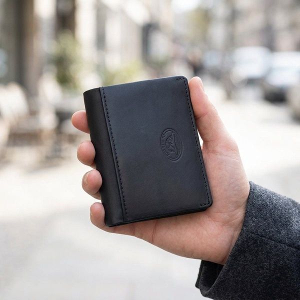 Компактна кредитниця з гладкої натуральної шкіри Tony Perotti 20924_1 (1034n nero) Чорний