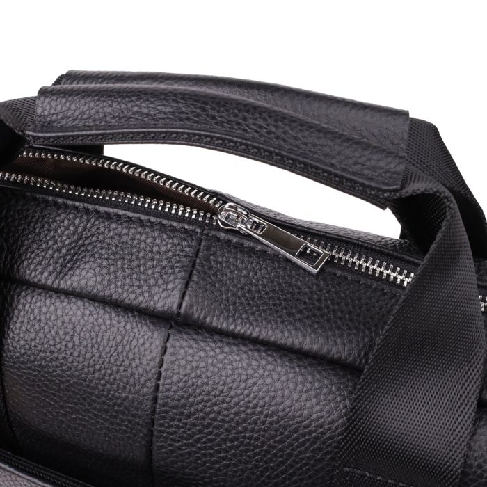 Деловой портфель для мужчин из натуральной кожи Vintage 23039 Черный