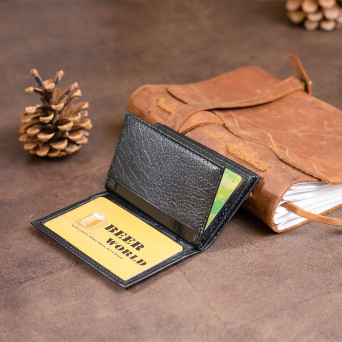 Визитница-книжка ST Leather 19213 Черная