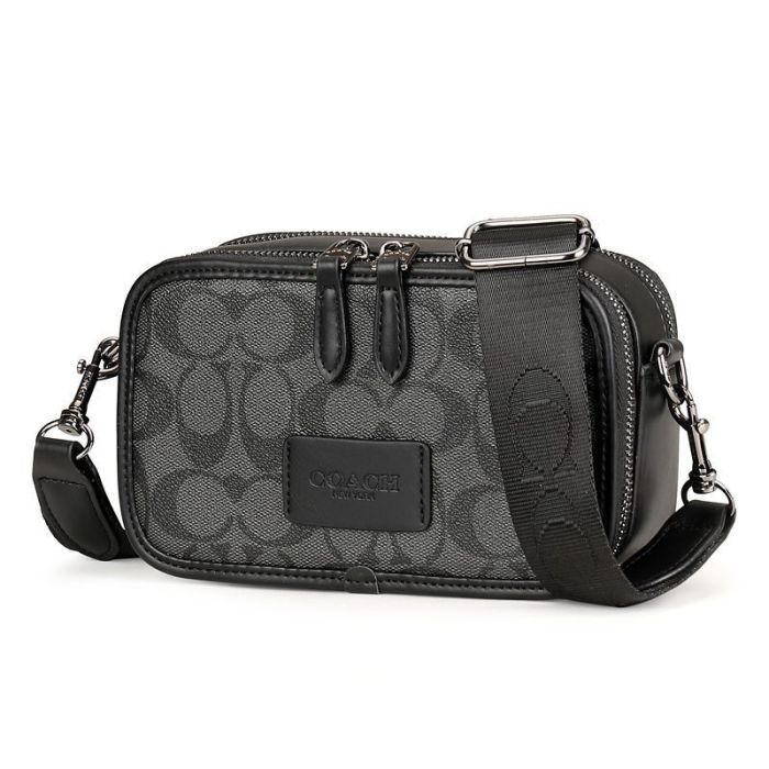 Сумка Coach Charter Slim Crossbody Black/Grey чоловіча