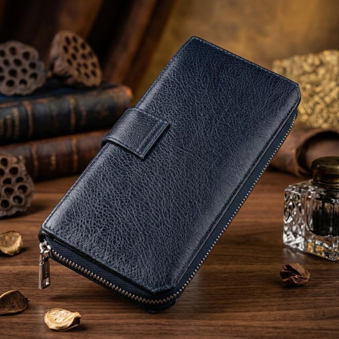 Мужской кошелек ST Leather 18454 (ST128) кожа Синий