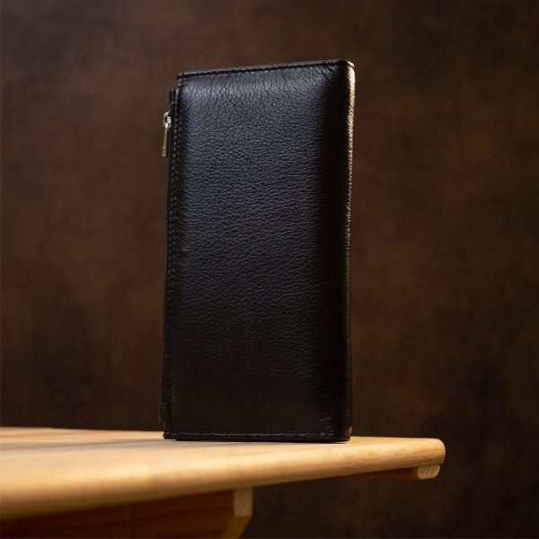 Практичный женский кожаный кошелек ST Leather 19378 Черный