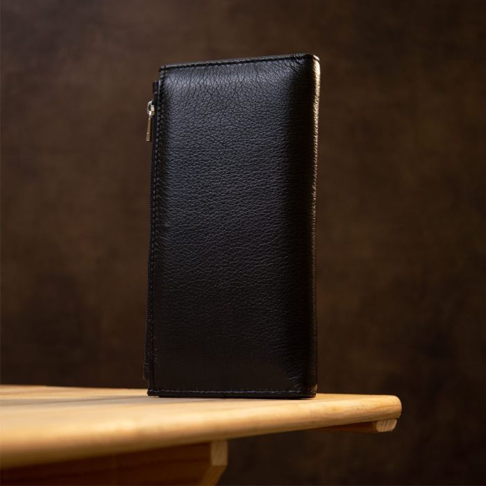 Практичный женский кожаный кошелек ST Leather 19378 Черный