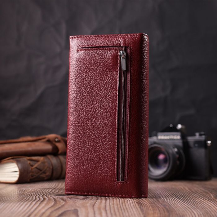 Женский оригинальный кошелек из натуральной кожи ST Leather 22522 Бордовый