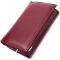 Симпатичный женский кошелек в три сложения из натуральной кожи ST Leather 19470 Бордовый
