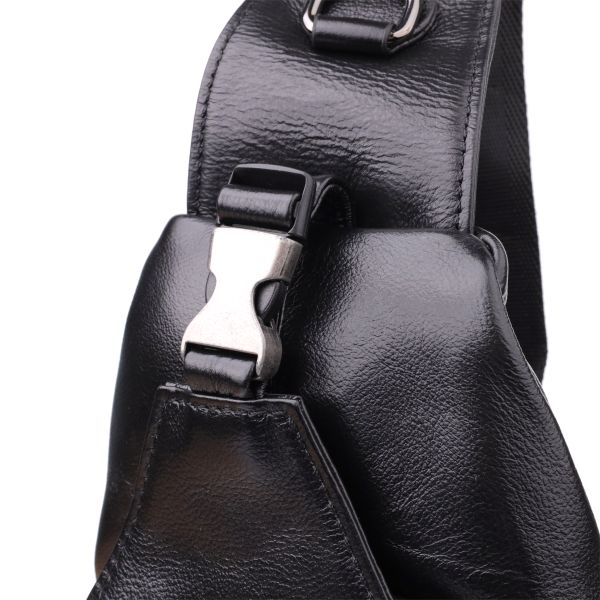 Мужская сумка через плечо из натуральной кожи Vintage 23048 Черный