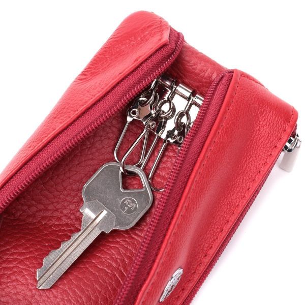 Оригинальная ключница из натуральной кожи ST Leather 22509 Красный