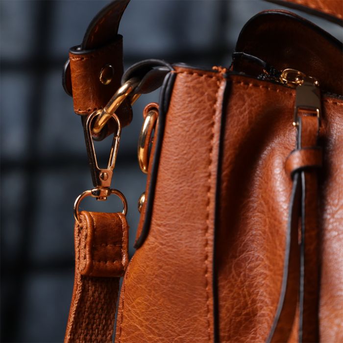 Женская сумка большого размера из экокожи Vintage sale_15140 Коричневый