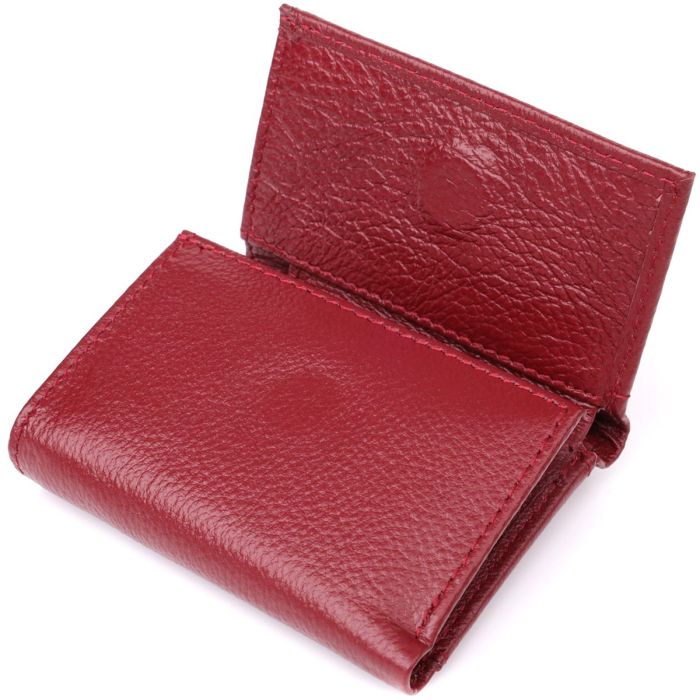 Миниатюрный женский кошелек из натуральной кожи ST Leather 23082 Бордовый