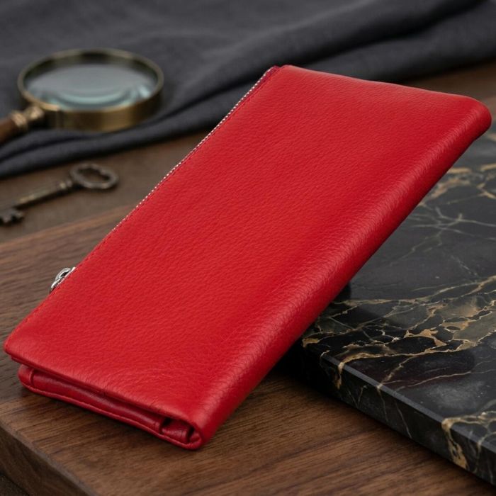 Вертикальный кошелек на кнопке женский ST Leather 19202 Красный